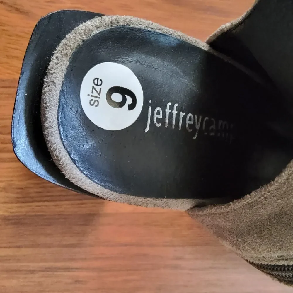 Jeffrey Campbell Capricorn Over-The-Knee Peep-Toe Sock Boots Olive Size 9 NWOB